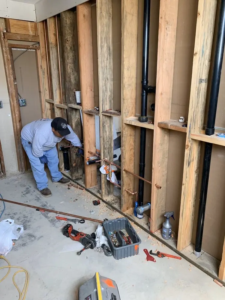 Commercial rough-in plumbing for Water Heater Replacement in Renaissance Commons